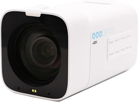 PTZOptics Studio 4K Camera (White) | 12x Optical Zoom | UHD60 | NDI|HX2 | SRT Streaming | Pro PTZ Camera for Events + Tripod + HDMI Cable + More