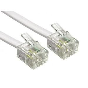 Reulin 20M RJ11 Telefonkabel Weiß