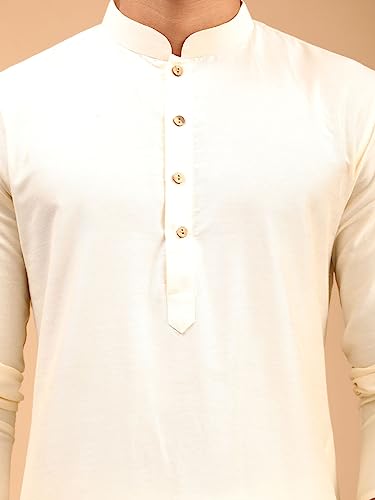 Image of VASTRAMAY Classic Flower Print Silk Blend Printed Nehru Jacket with Kurta and Pant Style Pyjama - Elegant Ethnic Wear for Men