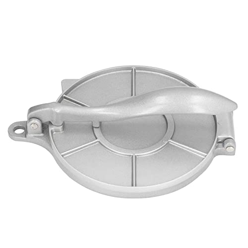 7.7in Tortilla Press, Proof Aluminum Alloy Silver Specialty Appliances Tortilla Press Heavy Duty Quesadilla Maker for Home Pasta Shops Makers Flour Rotis Making Various