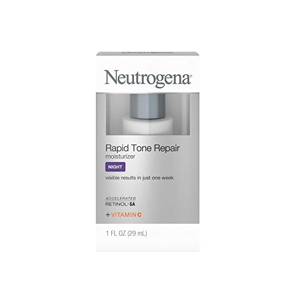 Neutrogena-Rapid-Tone-Repair-Night-Cream-with-Retinol-Vitamin-C-and-Hyaluronic-Acid-Anti-Wrinkle-Face-and-Neck-Moisturizer-Vitamin-C-Retinol-Glycerin-Hyaluronic-Acid-1-fl-oz Neutrogena Rapid Tone Repair Night Cream with Retinol, Vitamin C and Hyaluronic Acid - Anti Wrinkle Face and Neck Moisturizer - Vitamin C, Retinol, Glycerin, Hyaluronic Acid, 1 fl. Oz