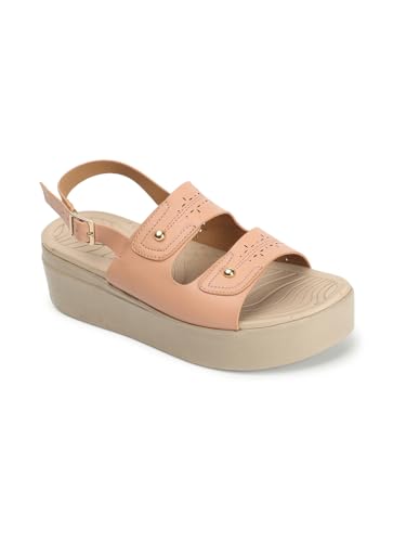 ELLE Womens Fashionable Adjustable Strap Comfartable Sandals Colour-Peach, Size-UK 7 (B0CJBQKZ35) Amazon Price History, Amazon Price Tracker