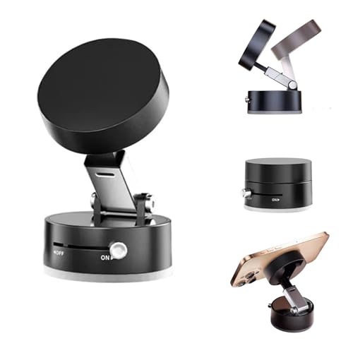 MagniGrip DuoMount – Double-Sided Extendable Magnetic Phone Holder with Strong Vacuum Suction for Shower, Car Mirror & All Phones