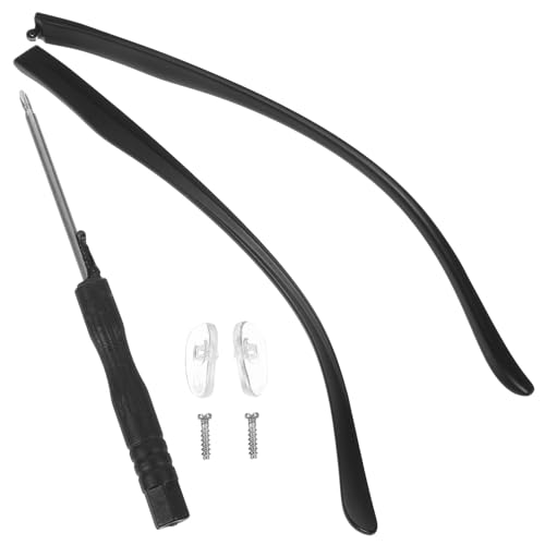 Brazo templo de gafas de reemplazo TR90 MAGICLULU 4 pares de patillas negras