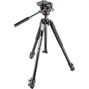 Manfrotto MK190X3-2W 190 Aluminum 3 Section Tripod Kit with MHXPRO-2W Fluid Head (Black)
