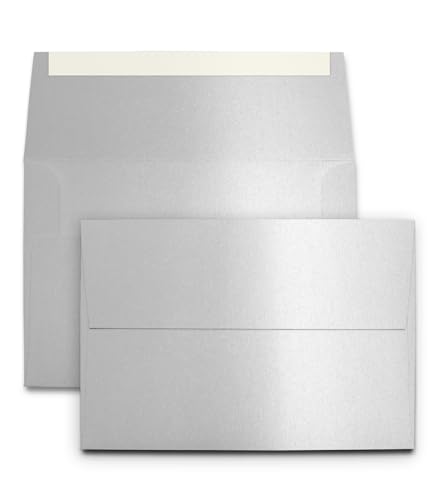 Enveloppes pour mariage et Nou Year A9 argentées scintillantes 14,6 x 22,2 cm