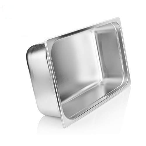 4" Deep Steam Table Pan Full Size, Kitma 14 Quart Stainless Steel Anti-Jam Standard Weight Hotel GN Food Pans - NSF (20.87"L x 12.8"W) - 6 Pack