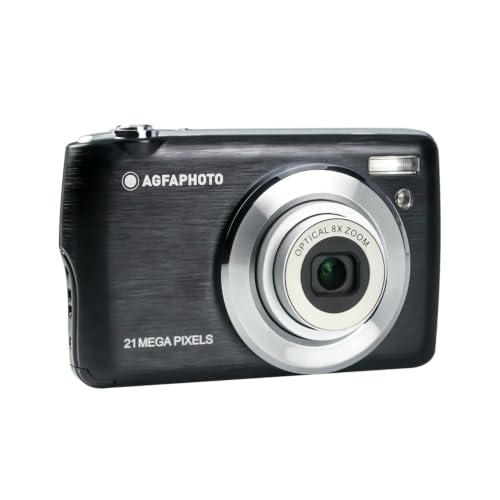 AGFAPHOTO Realishot DC8200 - Appareil Photo Numérique Compact Cam, 21MP, Vidéo Full HD, Ecran LCD 2.7'', Zoom Optique 8X, Batterie Lithium, Carte SD 16GB et Sacoche Incluse
