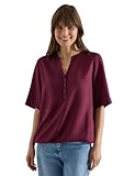 Cecil Damen Bluse mit Split Neck und Elastiksaum