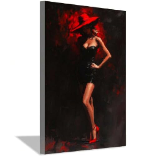 Œuvres d'art élégantes sur toile de coton portrait féminin