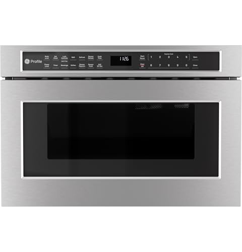 GE Profile PWL1126SWSS 1.2 Cu Ft Microwave Drawer, 1000W, Sensor Cooking, Easy-Glide Drawer, Touch Controls, Stainless Steel