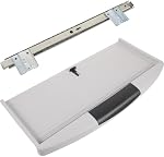 TIDTALEO Porte-clavier de bureau Abs matériel coulissant avec sliders Tirer le tiroir de clavier