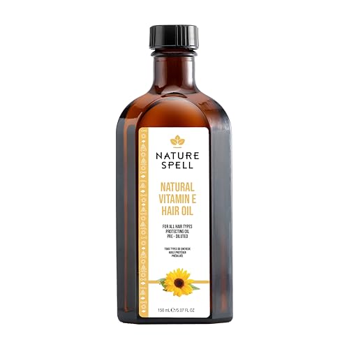Nature Spell Vitamin E Oil for Hair, Pre-Diluted Oil to Prevent Breakage & Restore Natural Shine, For All Hair Types, Vegan, 150ml