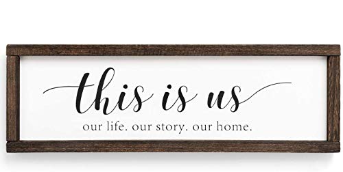 GLORIEUX-ART-Rustic-Wood-Home-Entrance-Sign-Board-Farmhouse-Wall-Hanging-Table-Art-or-Free-Standing-Sign-Door-Hanging-Wooden-Frame-Decoration-Sign-for-Bedroom-Living-Room-Office-Kitchen-White