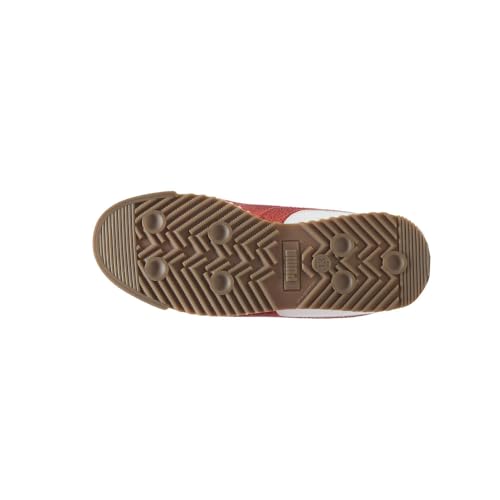 Image of Puma, Unisex-Child, Roma, Puma White-for All Time Red-Puma Silver, Little Kid 10.5 US
