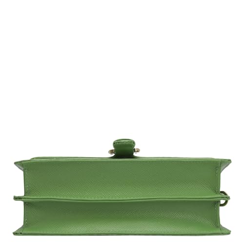 Image of Da Milano Women's Leather Shoulder Bag - Green