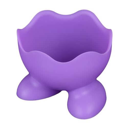 GRIRIW 4pcs Egg Cup Holder Vintage Soft Boiled Egg Holder Egg Holder Breakfast Egg Cooker Cups Egg Cups Silicone Egg Boiler Cups for Boiled Eggs Blue