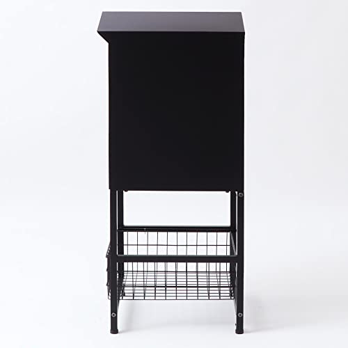 ヤマソロ かご付きポスト 宅配ボックス 置き型 A4対応 スタンド 郵便受け メールボックス 鍵付き Moil モイル 73-560 (高さ99.5 (宅配ボックス), ブラック) 3枚目