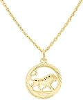 My Gold Zawieszka znak zodiaku (bez łańcuszka) prawdziwe żółte złoto 333 (8 karatów) Ø 15 mm okrągły znak zodiaku horoskop Gavno MOD-04433, Mittelgroß, Żółte złoto, Bez kamieni szlachetnych