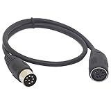 Traovien 8 Pin Din Male to Female Speaker Extension Converter Adapter Cable Suitable for Most Range of Audio Systems and Televisions.(8pin Din Male to Female 1.6Ft/0.5m)
