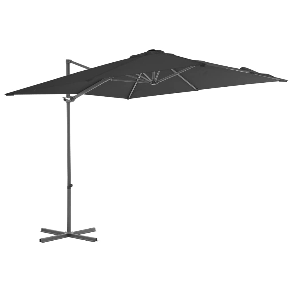 Paraguas voladizo 250x250 cm TALCUS con poste de acero para jardín 8