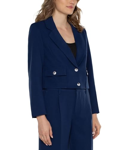 Liverpool Women's Petite Cropped Blazer Luxe Stretch Suiting2