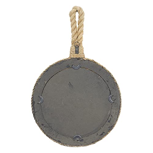 Deco 79 Jute Wall Mirror With Rope Accents, Set Of 3 17", 19", 20"H, Brown #TOP6