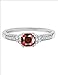Imagen de Dazzlingrock Collection Anillo de compromiso de oro blanco de 10 quilates y diamante redondo de 5 mm