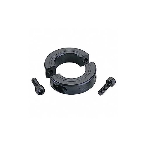 Shaft Collar: Inch, 2 Piece Clamp, Plain Bore, 1/4 in Bore Dia, 9/32 in Wd - 1 Each