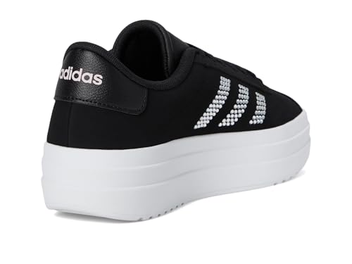 Image of adidas Womens Vl Court Bold Lace Up Sneakers Shoes Casual - Pink