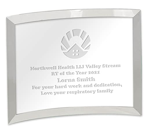 Achievement Or Graduation Plaque, Beveled Etched Glass Crescent, Police, Corporate, Firefighters Awards #TOP3