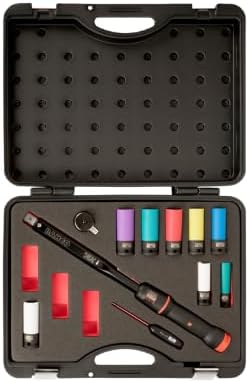 Maletín con Llave dinamométrica Adjustable y juego de herramientas de impacto - 11 Pieces