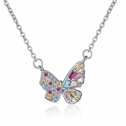 Bijoux femmes collier papillon argent zircon pendentif luxe mode 2025 - 5