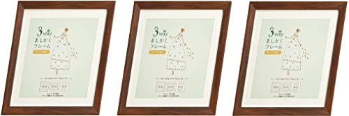 万丈 VANJOH 3wayましかくフレーム 30角 ブラック 106335 [マット2枚付] (15角, 3 NEW VERSION browns)