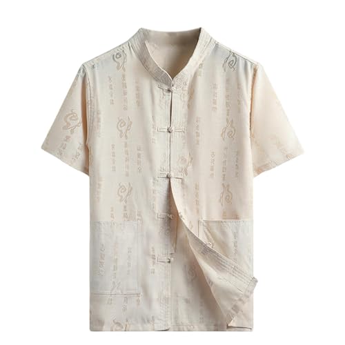 Chemise d'été homme en coton lin style chinois pour vos soirées en terrasse