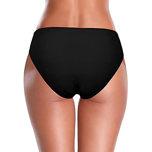 Foto von Damen Periode Bikinihose zum Schwimmen - Mädchen Periode Shorts Bademode Menstruationsrock Anzug Set für Frauen, Schwarz , S