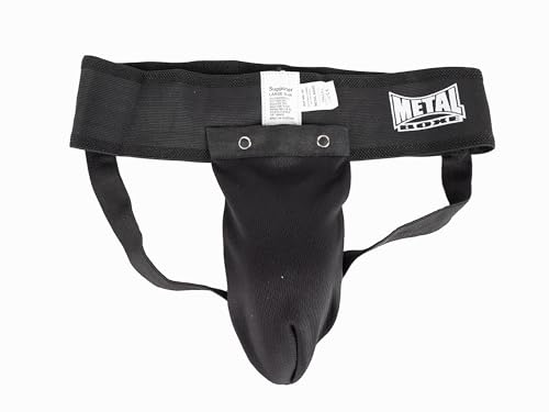 METAL BOXE - Herren-Tiefschutz, Schwarz, Größe L