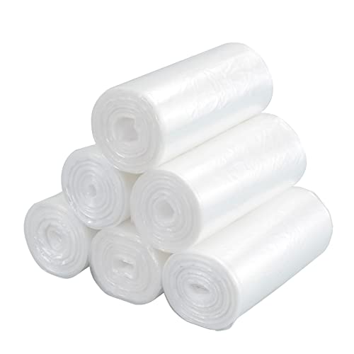 Xyskin Lot de 110 petits sacs poubelle avec cordon de serrage pour la cuisine Transparent 19 l Cover