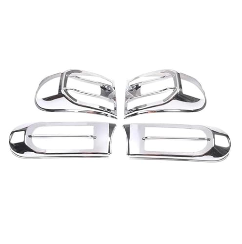 Cubierta protectora de luz trasera premium de ABS plata para Toyota FJ Cruiser