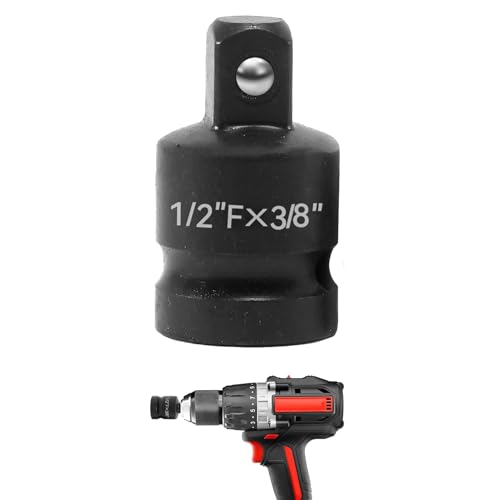 Image of 1/2 to 3/8 Socket Adapter,1 PCS 3/8 to 1/2 Socket Adapter,Impact Driver Sockets Adapters,Sockets Adapters and Reducer Square Drive Female,Square Drives Male