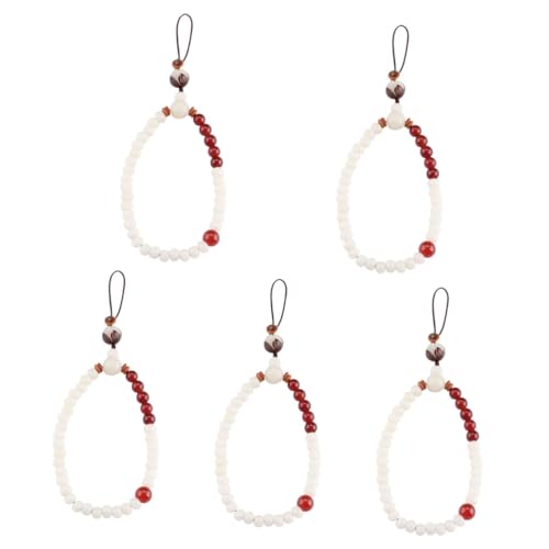 Chaîne de téléphone en perles d'agate rouge Gadpiparty pour smartphone
