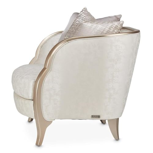Sillón Curvo Jacquard Blanco Nube miniatura 7
