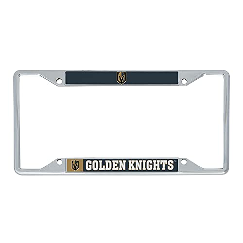 Desert Cactus Las Vegas Golden Knights Car Accessories NHL Team National Hockey League Metal License Plate Frame for Front or Rear of Car (Up Close)