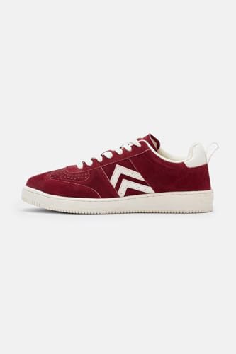 Image of SNITCH Men's Sneakers | Premium Leather Suede Upper & Durable TPR Outsole | Soft Padded Collar & Chevron Detailing | Lightweight Casual Sneakers