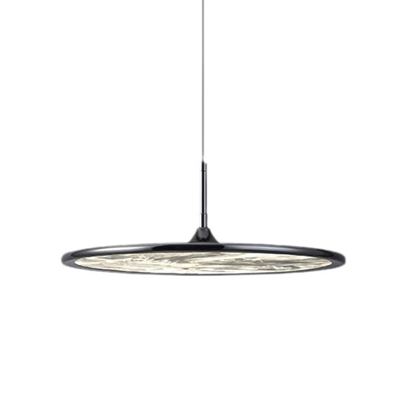 Pendre moderne simple noir avec lampe à hauteur réglable LED pour salle à manger