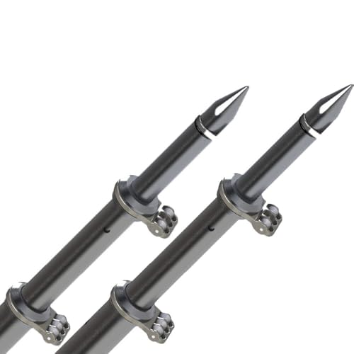 Taco Marine OT-0318HD-BKA Deluxe Aluminum Tele-Outrigger Poles - 18', Black