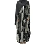 Muslim Prayer Cardigan Fashion Tie-dye Abaya Islamic Light Dress Comfortable Long Robe for Women