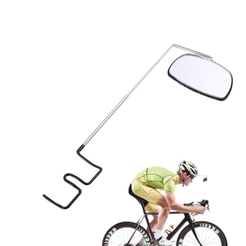 PChero Bike Glasses Mirror, 360 Degree Adjustable Wide Angle Bicycle Rear View Flat Mirror for Mountain Road Cycling Safe
