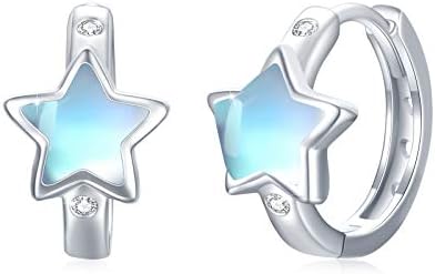 Moonstone Earrings 925 Sterling Silver Celtic Earrings Moonstone Rainbow Moonstone Dangle Earrings Celtic Knot Jewellery Gifts for Women Girls Daughter Girlfriend Ladies Gift