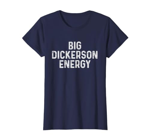 Funny Dickerson T-Shirt, Women, Navy Blue, Large
